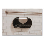 Twin 9" Jumbo Bath Tissue Dispenser, Summit, 20.07 x 5.88 x 11.9, Black/Faux Stainless Steel