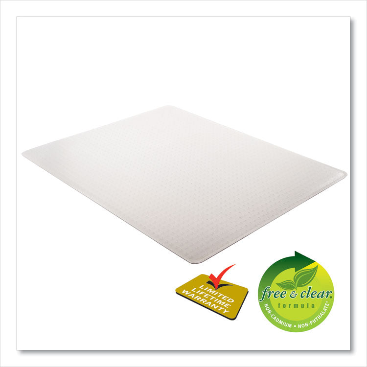 Execumat All Day Use Chair Mat For High Pile Carpet, 46 X 60, Rectangular, Clear