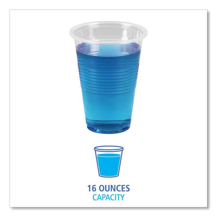 Translucent Plastic Cold Cups, 16 oz, 50/Pack