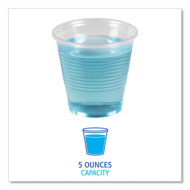 Translucent Plastic Cold Cups, 5 oz, 100/Sleeve, 25 Sleeves/Carton