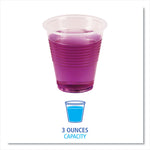 Translucent Plastic Cold Cups, 3 oz, 125/Sleeve, 20 Sleeves/Carton