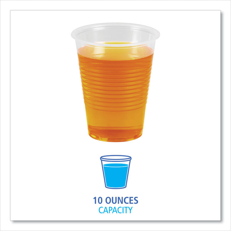 Translucent Plastic Cold Cups, 10 oz, 100/Pack
