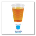 Translucent Plastic Cold Cups, 10 oz, 100/Sleeve, 10 Sleeves/Carton