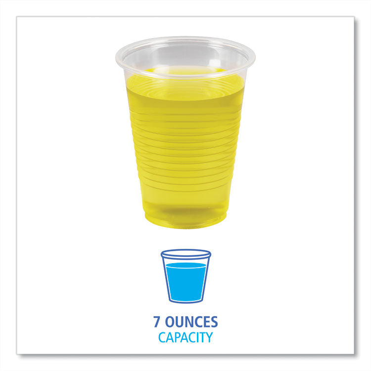 Translucent Plastic Cold Cups, 7 oz, 100/Pack