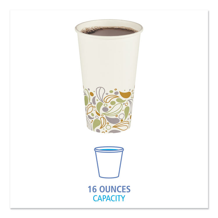 Deerfield Printed Paper Hot Cups, 16 oz, 50/Sleeve, 20 Sleeves/Carton