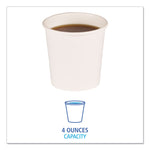 Paper Hot Cups, 4 oz, White, 50/Sleeve, 20 Sleeves/Carton