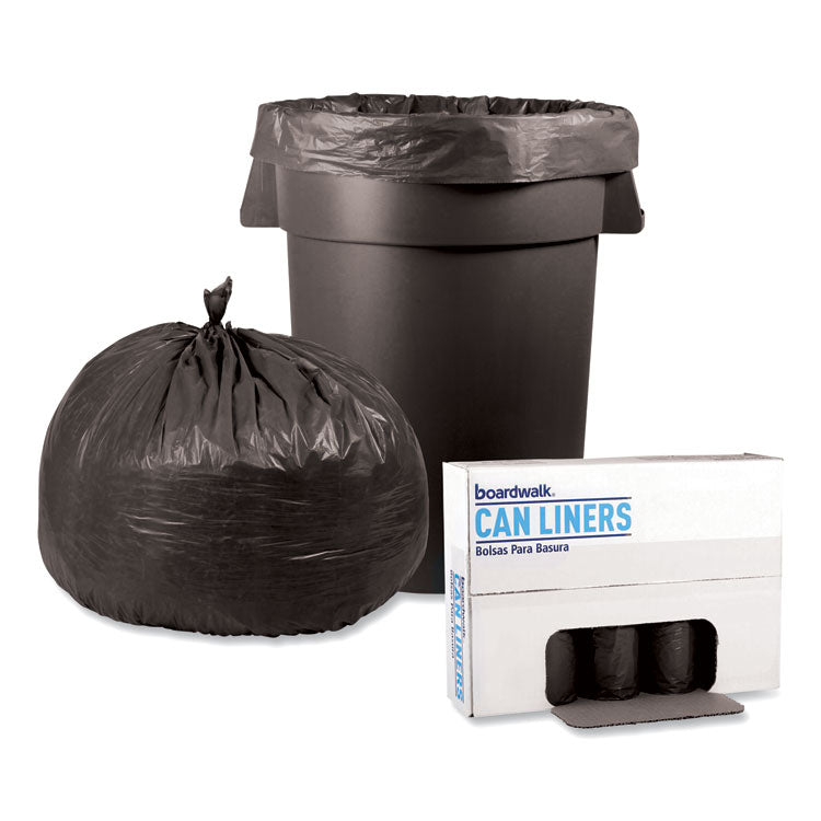 Low-Density Waste Can Liners, 56 gal, 1.1 mil, 43" x 47", Gray, Perforated Roll, 20 Bags/Roll, 5 Rolls/Carton