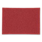 Low-Speed Buffer Floor Pads 5100, 12 X 18, Red, 20/carton