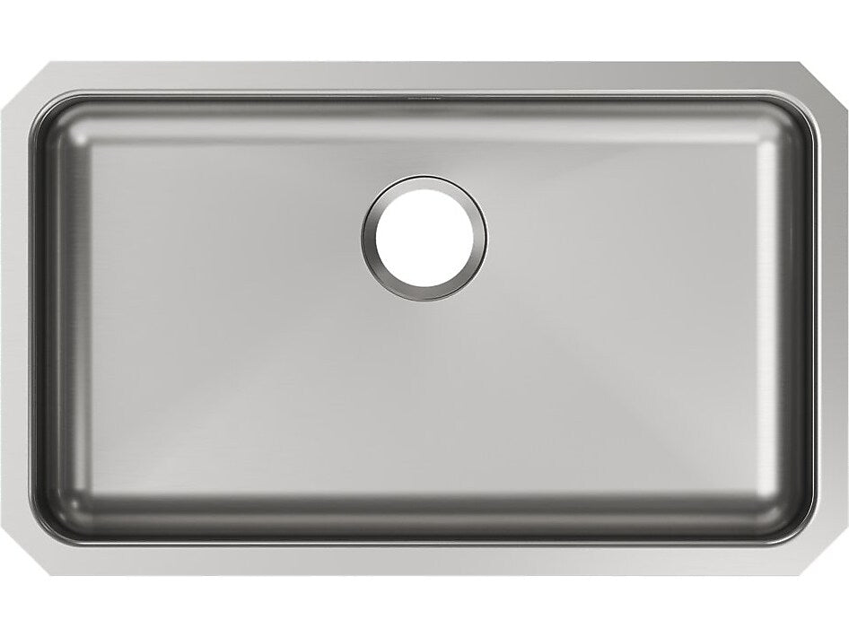 Elkay Lustertone Classic Single-Bowl Undermount Sink, 18.5" x 30.5" x 5.38", Stainless Steel, Lustrous Satin (ELUHAD281655)