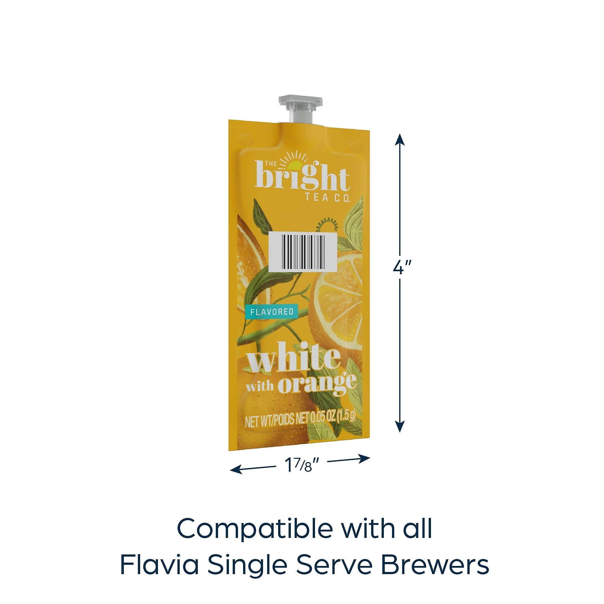 The Bright Tea Co. White Tea, Flavia Freshpacks, 100/Carton (MDRB504)