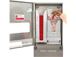 Aunt Flow Model O Stainless Steel Tampon and Pad Dispenser, Steel/White (AF-DISP-OWMS-1)