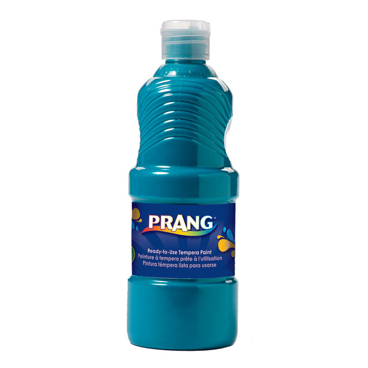 Ready-To-Use Tempera Paint, Turquoise Blue, 16 Oz Dispenser-Cap Bottle
