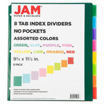 JAM Paper Poly Binder Pocket, Assorted Colors, 8/Pack (375032922)