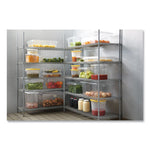 Food/Tote Boxes, 8.5 gal, 26 x 18 x 6, Clear, Plastic