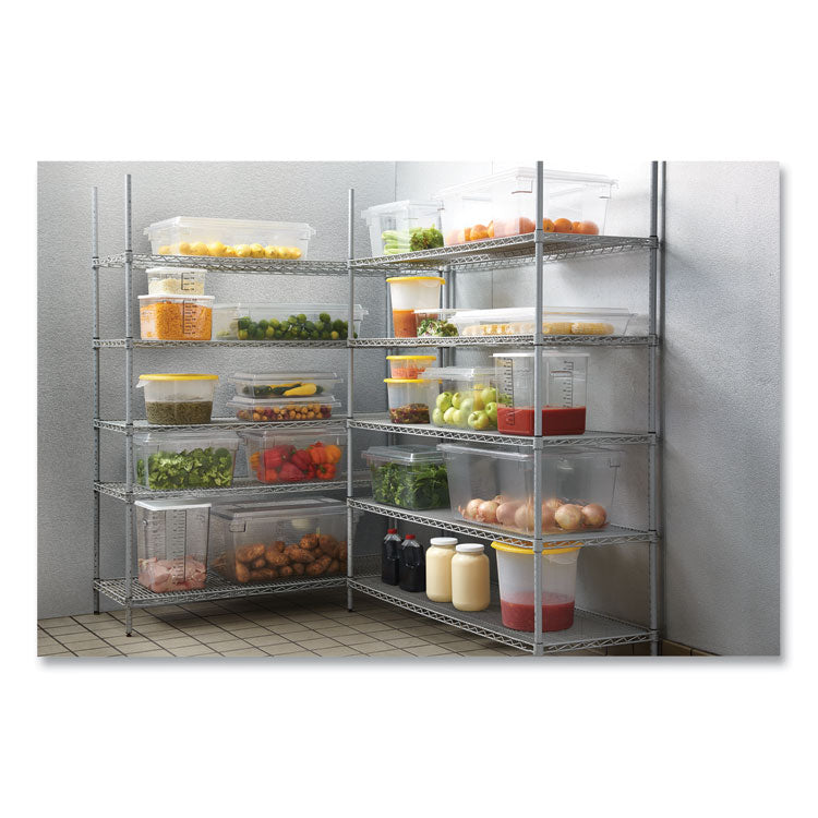 Food/Tote Boxes, 8.5 gal, 26 x 18 x 6, Clear, Plastic