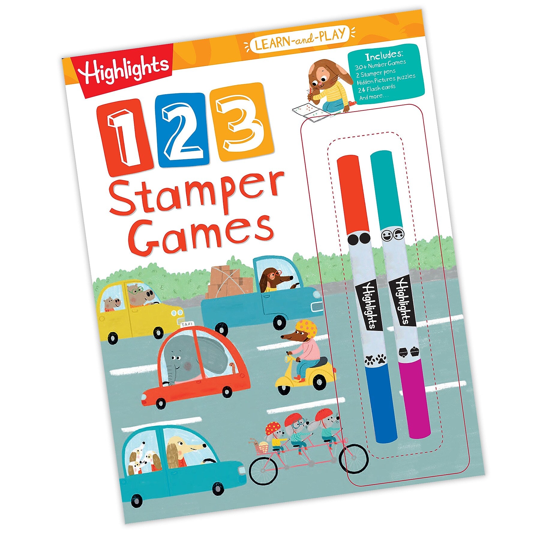 Highlights Learn-and-Play 123 Stamper Games Activity Book