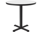 Correll 24" Round Dry-Erase Markerboard Cafe Table, Frosty White/Black (BXT24DER-80)