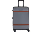 Bugatti Wellington 25.5" Hardside Suitcase, 8-Wheeled Spinner, TSA Checkpoint Friendly, Silver (HLG5124-Pewter)