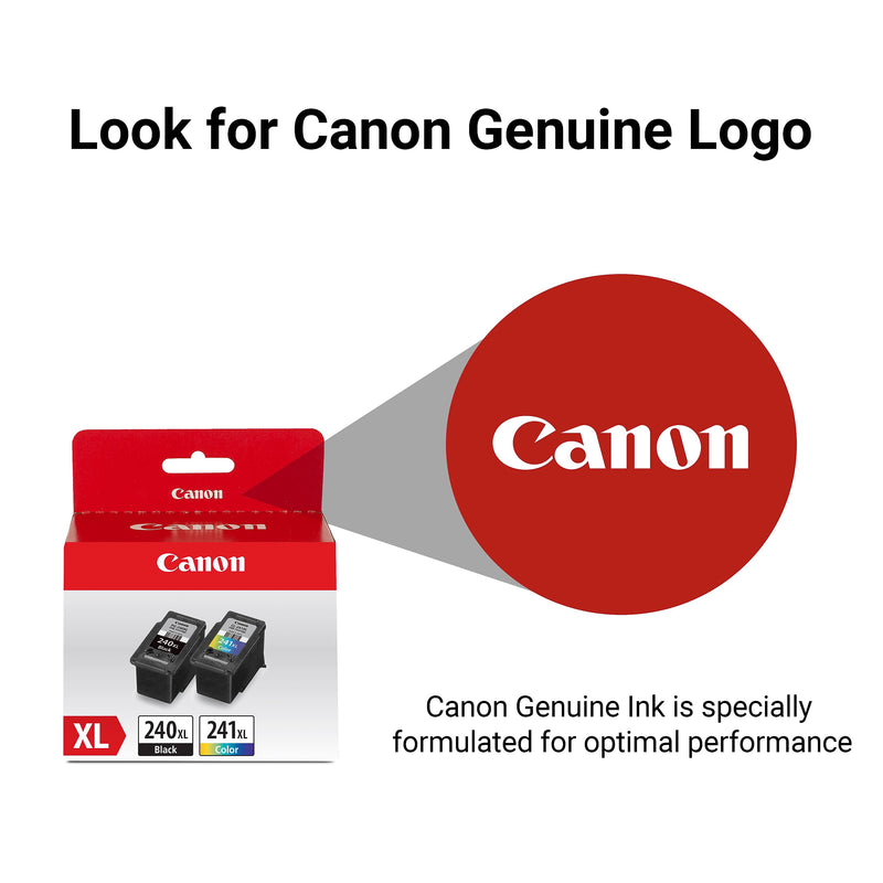 Canon PG-240 XL/CL-241 XL Black/Tri-Color Standard Yield Ink Cartridge, 2/Pack (5206B031)