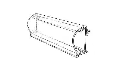 Azar Displays 2.25" x 23.75" Plastic C-Channel (600038)