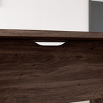 Bush Business Furniture 120W x 48D Boat Shaped Conference Table with Wood Base, Black Walnut (99TB12048BWK)