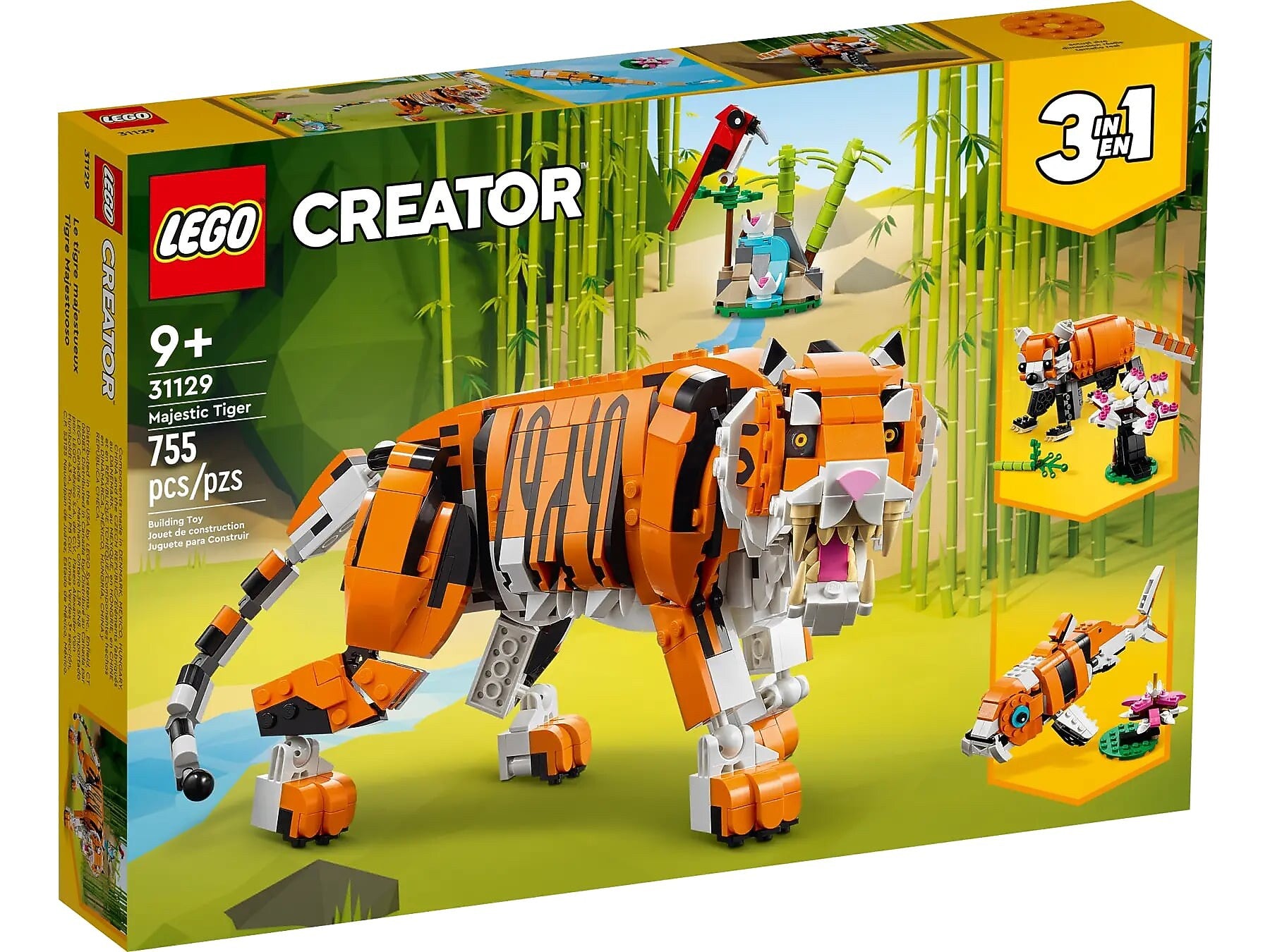 LEGO Creator 3-in-1 Majestic Tiger Building Set (31129)