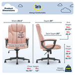 Serta Hannah II Fabric Executive Chair, Pink (43672G)