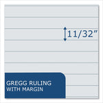 Enviroshades Steno Notepad, Gregg Rule, White Cover, 80 Gray 6 X 9 Sheets, 4/pack