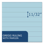 Enviroshades Steno Notepad, Gregg Rule, White Cover, 80 Blue 6 X 9 Sheets, 4/pack