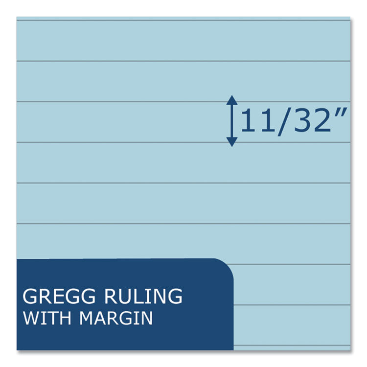 Enviroshades Steno Notepad, Gregg Rule, White Cover, 80 Blue 6 X 9 Sheets, 4/pack