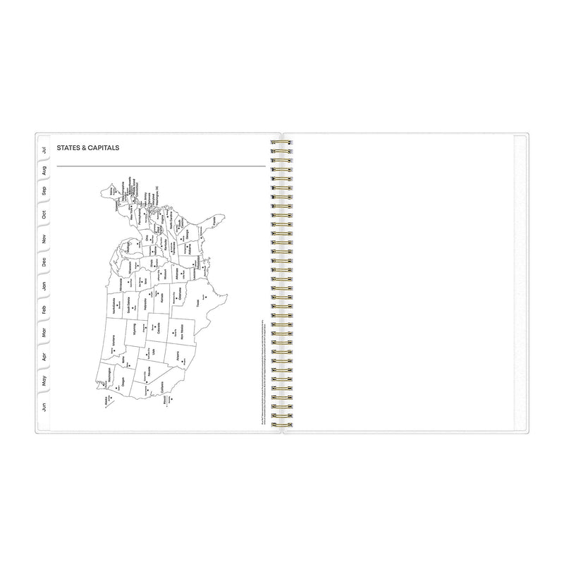 2025-2026 Blue Sky Gemma 8.5" x 11" Academic Year Weekly & Monthly Planner, Plastic Cover, Multicolored (118177-A26)