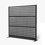 Luxor Studio Modular Wall Room Divider System Acoustic Panel, 70" H x 70" W, Freestanding, Gray, PET (PPWL002)