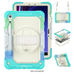 SaharaCase Raider Series Heavy Duty Case with Hand Strap for Galaxy Tab S10 FE /S9/S9 FE, Iridescent Blue (TB00465)