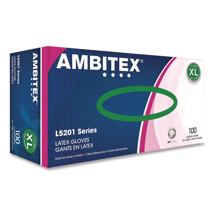 L5201 Series Powder-Free Latex Gloves, X-Large, 4 mil Thick, 9" Long, Cream, 100/Box