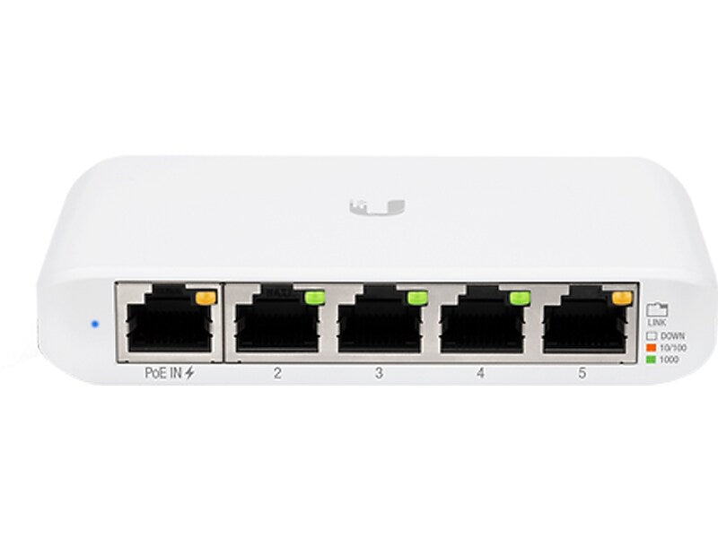 Ubiquiti UniFi Flex Mini 5-Port PoE Switch, 10Gbps, White (USW-FLEX-MINI)