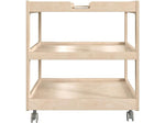 Flash Furniture Bright Beginnings Mobile 2-Section Storage Cart, 26.5"H x 23.5"W x 23.5"D, Brown (MK-ME14795-GG)