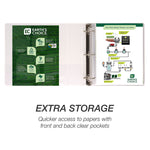 Samsill Earth's Choice Plant-Based Durable 2" View Binder,3-Ring , Made in USA, White (18967)