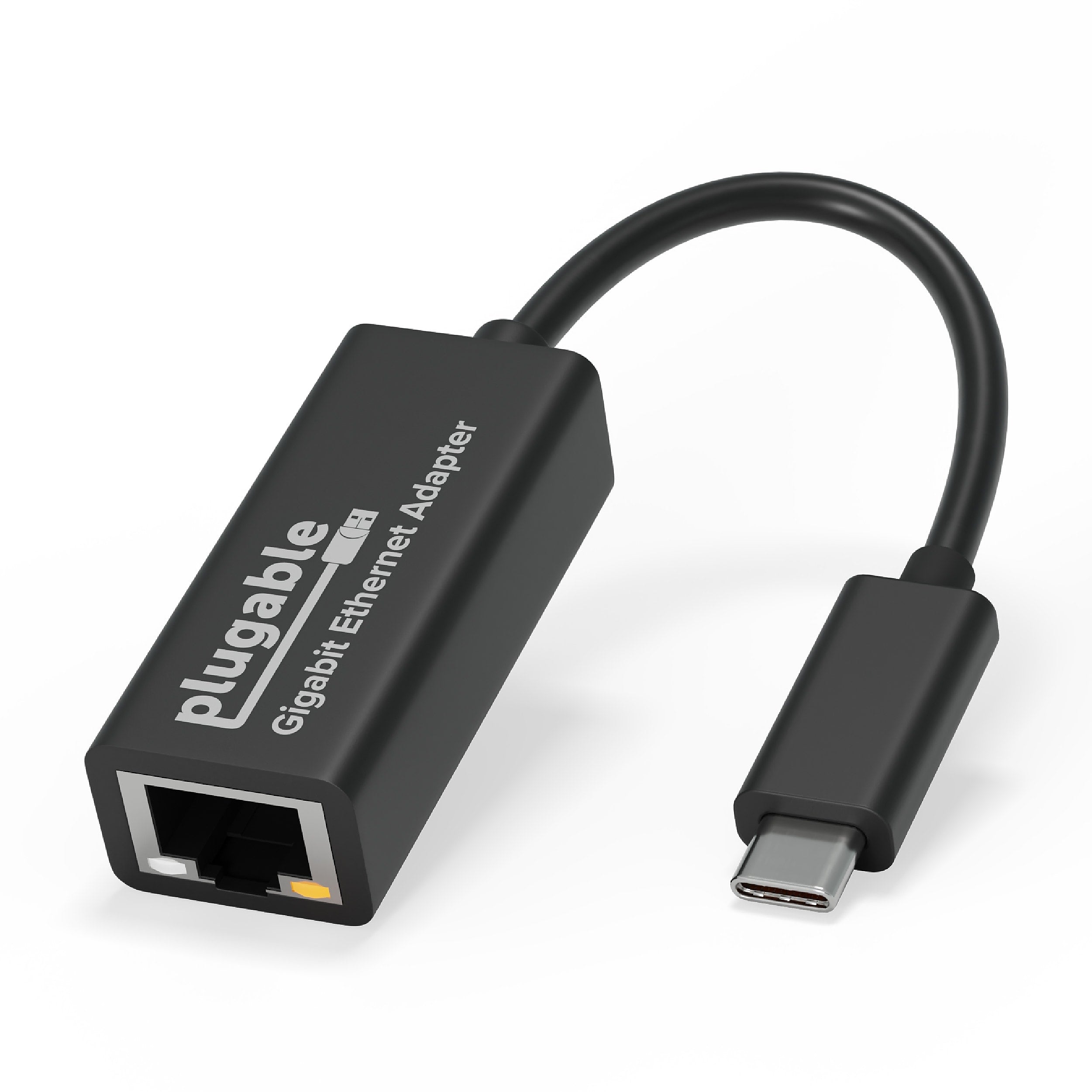 Plugable USB Type-C Gigabit Ethernet Adapter, Male to Female, Black (USBC-E1000)