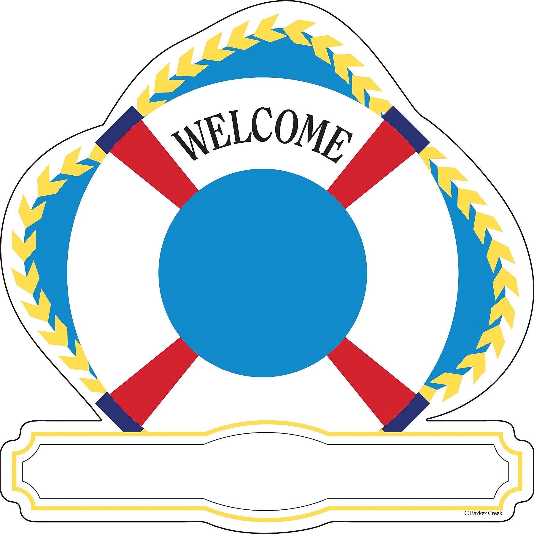 Barker Creek Nautical Chevron Double-Sided Accents, 36/Pack (LL2203)