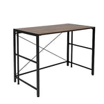 Advantus Flipshelf 40"W Workstation Desk, Wood Grain/Black (39347)