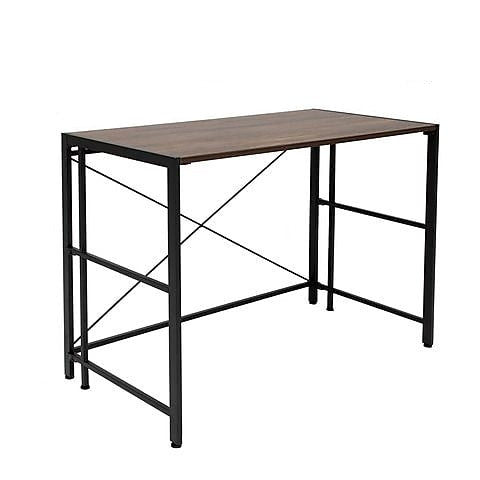 Advantus Flipshelf 40"W Workstation Desk, Wood Grain/Black (39347)