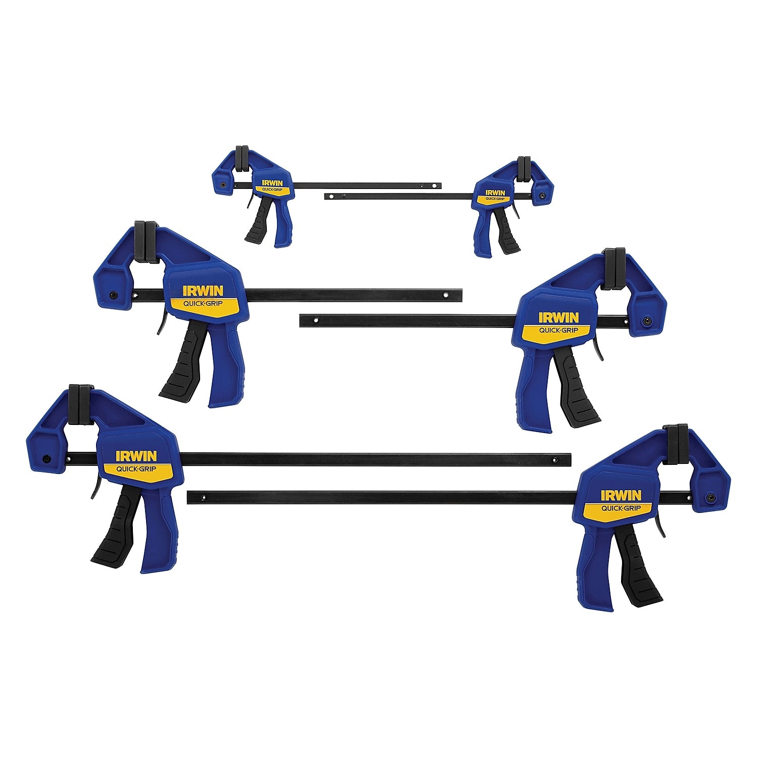 IRWIN Quick-Grip 1-Handed Mini Bar Clamp Set, 6 Pieces  (1964749)