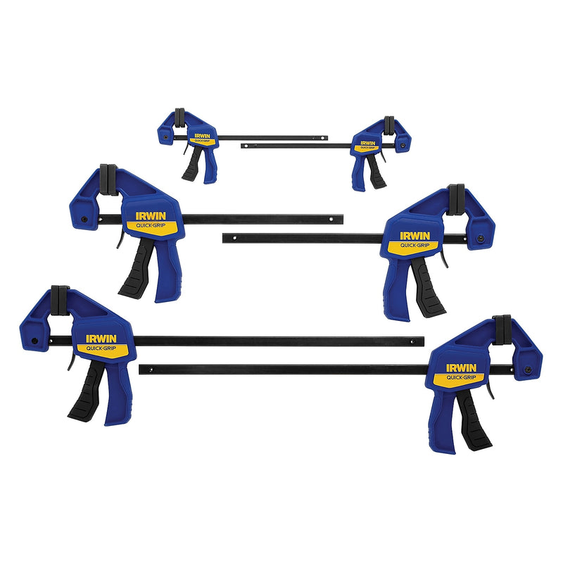 IRWIN Quick-Grip 1-Handed Mini Bar Clamp Set, 6 Pieces  (1964749)