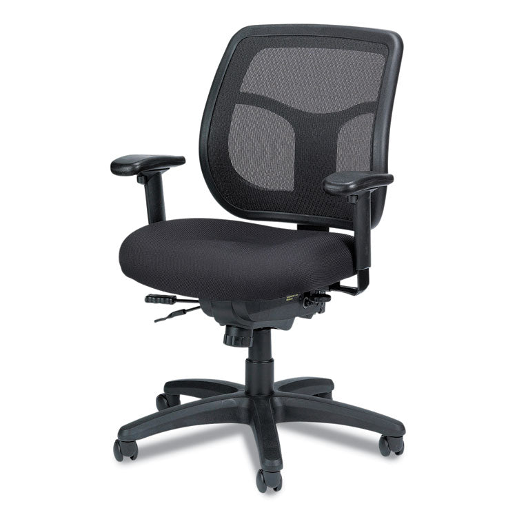 Apollo Multi-Function Mesh Task Chair, Supports Up To 250 Lb, 18.9" To 22.4" Seat Height, Silver Seat/back, Black Base