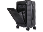 DUKAP Tour 20" Hardside Carry-On Suitcase, 4-Wheeled Spinner, TSA Checkpoint Friendly, Black (DKTOU00S-BLK)