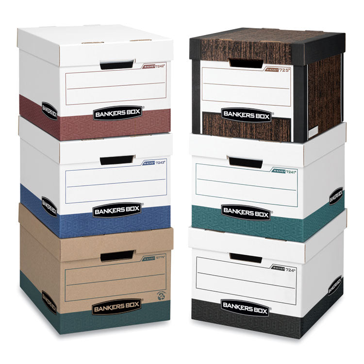 Stor/file Medium-Duty 100% Recycled Storage Boxes, Letter/legal Files, 12" X 16.25" X 10.5", Kraft, 20/carton