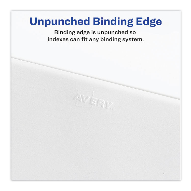 Preprinted Legal Exhibit Side Tab Index Dividers, Avery Style, 10-Tab, 73, 11 X 8.5, White, 25/pack, (1073)