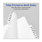 Preprinted Legal Exhibit Side Tab Index Dividers, Avery Style, 10-Tab, 55, 11 X 8.5, White, 25/pack, (1055)