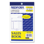 Sales Book, 12 Lines, Three-Part Carbonless, 4.25 x 6.38, 50 Forms Total