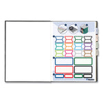 Business Notebook with Self-Adhesive Labels, 1-Subject, Medium/College Rule, Black Cover, (192) 9.25 x 7.25 Sheets